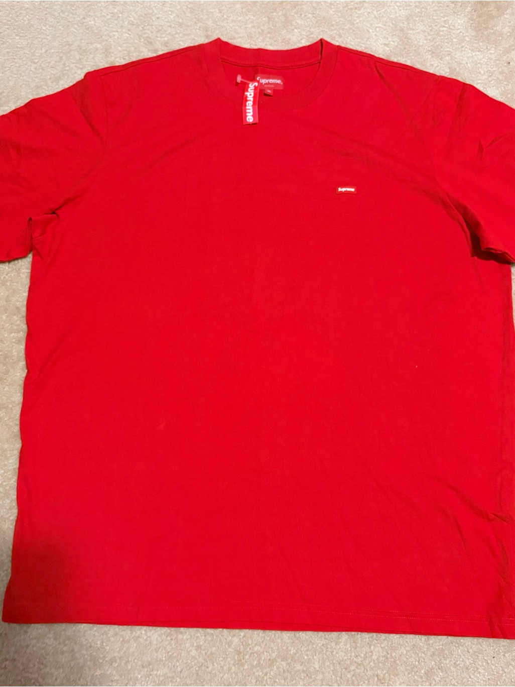 Supreme Small Box Logo Tee In Bright Red